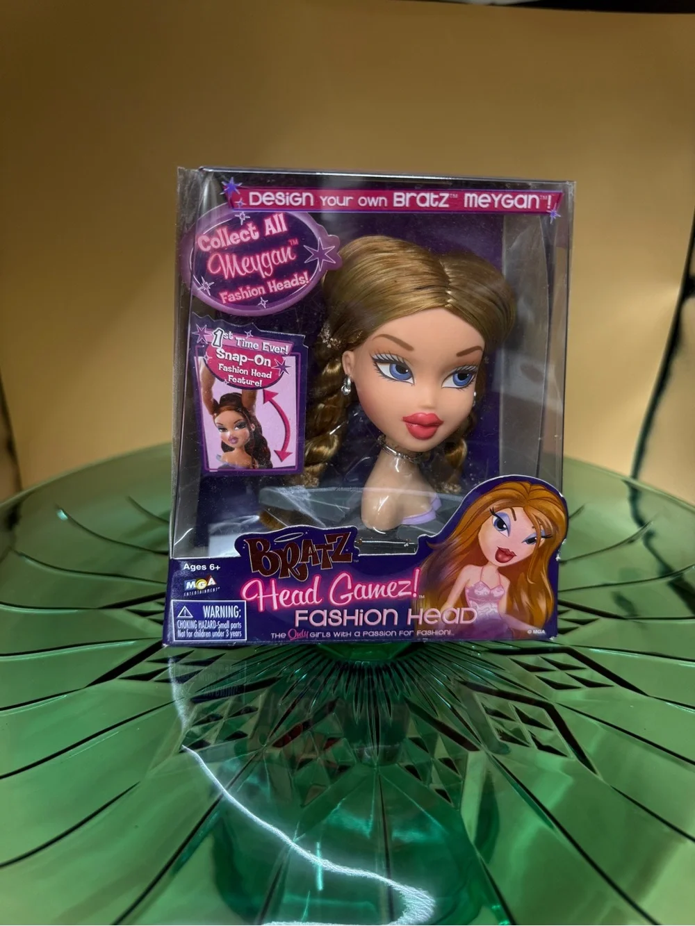 2005 Bratz Head Gamez Megan snap on fashion head NIB rare Y2K MGA Vintage